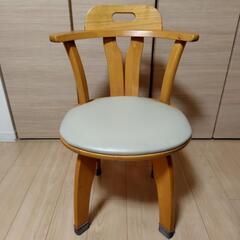 美品 唐木の無垢材（花梨・紫檀）ライディングデスク＆チェア