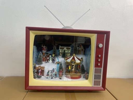 美品【クリスマス用品】コストコ レトロライト\u0026ミュージック TVデコレーション