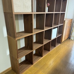 【美品】スタッキングシェルフ オープンシェルフ ウォールナット 5×4段 美品】スタッキングシェルフ オープンシェルフ ウォールナット 5×4段