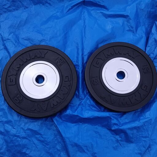 GYMWAY【 ジムウェイ 】薄型トレーニングバンパープレート 20kg 2枚