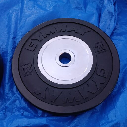 GYMWAY（ジムウェイ）薄型トレーニングバンパープレート20キロ① GYMWAY【 ジムウェイ 】薄型トレーニングバンパープレート 20kg 2枚