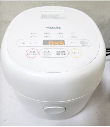 高年式　2023年製　山善　マイコン炊飯ジャー　YJR-DM051　動作良好　3合炊き　炊飯器　ホワイト　YAMAZEN