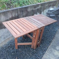 美品】【廃盤】IKEA ÄPPLARÖ エップラロー 折りたたみテーブル