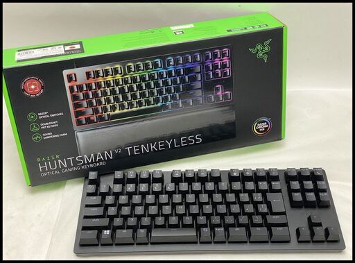 美品 レイザー ゲーミングキーボード Razer Huntsman V2 Tenkeyless RZ03-03941000-R3J1 有線 テンキーレス