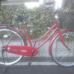 整備済み中古自転車 27インチ 税別￥9.980- LEDオートライト 軽快車 赤1029
