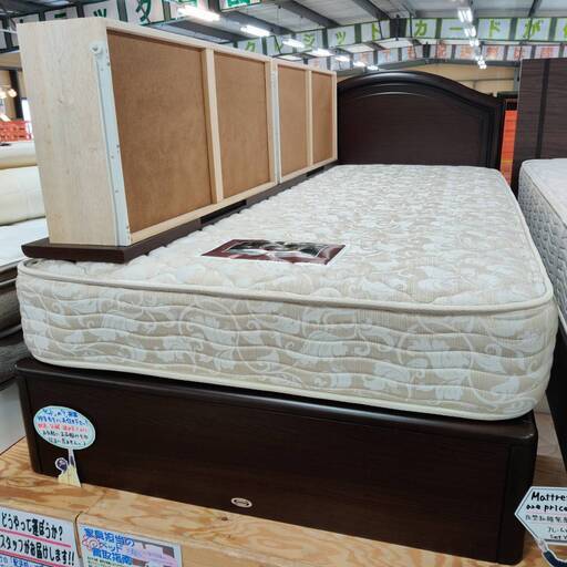 シングルベッド フレーム マットレスセット 【愛品倶楽部柏店 