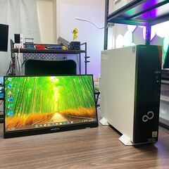 ゲーミングPC 白いフルセット RTX 3060 Corei7 メモリ16GB 新品SSD LED