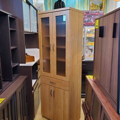 美品 ニトリ COPAIN (コパン) 食器棚 キャビネット ナチュラル 木目