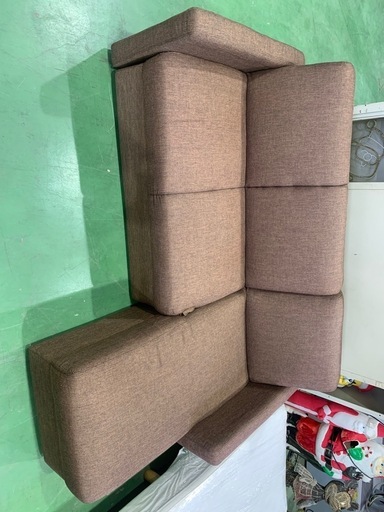 ニトリ3人掛けソファー オットマン付き 幅195 奥行75 高さ33