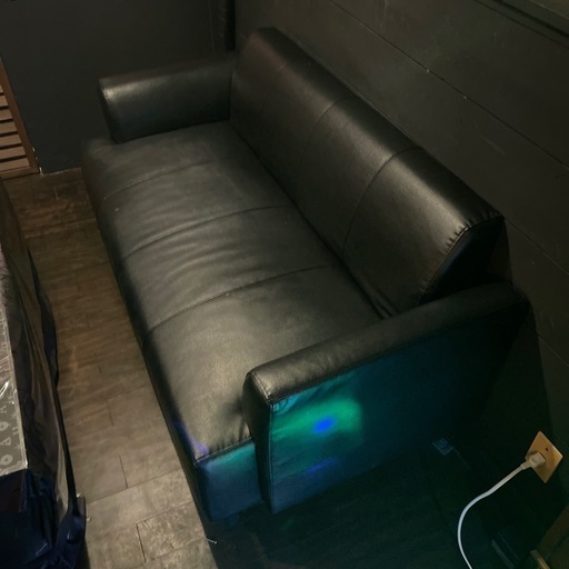 ニトリ3人掛けソファー オットマン付き 幅195 奥行75 高さ33