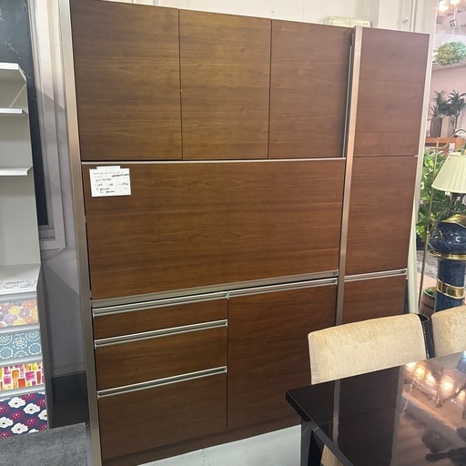 ☆ジモティ割あり☆ レンジ台 茶 H180.5×D40.5×W99.5 クリーニング済み