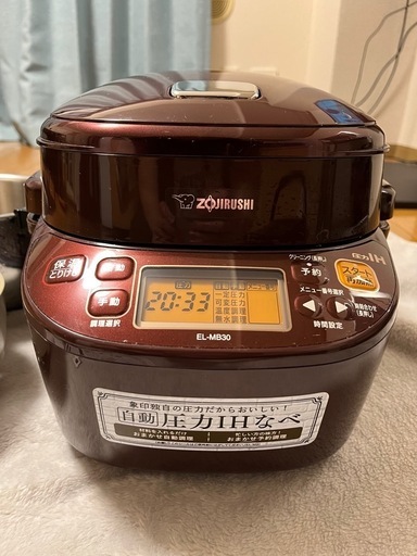 ZOJIRUSHI/象印 自動圧力IHなべ EL-MB30 無水調理 煮込み 電気調理鍋