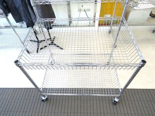 その他の北海道 千歳市/恵庭市 近郊配送 メタル ワゴン 商品陳列 