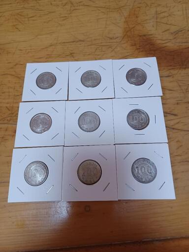 昭和39年　東京オリンピック100円銀貨9枚