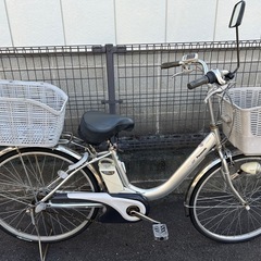 決まりました！札幌市内配達無料！中古パナソニック電動アシスト自転車26インチ。シルバー！ 決まりました！札幌市内配達無料！中古パナソニック電動アシスト自転車