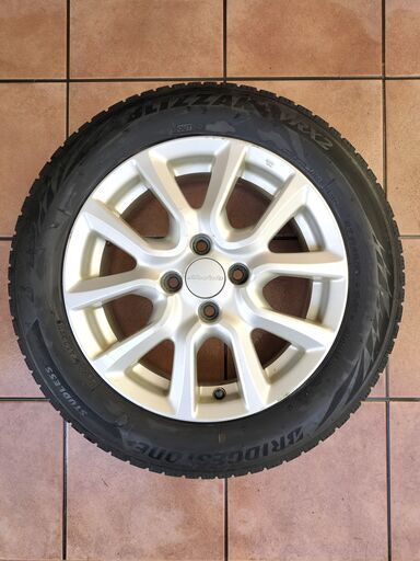 ブリザック 195/65R15 2018年製 タイヤ4本 & アルミホイールセット 