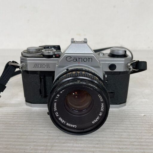 【Canon】 キャノン フィルム1眼レフカメラ AE-1 CANON LENS FD50mm ブラック フィルムカメラ Y0529
