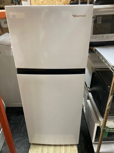 ☆￥12,800！Hisense 120㍑2ドア冷蔵庫 家電 HR-B1202型 2021年製 幅48㎝ｘ奥行51㎝ｘ高さ118㎝ 【BK125】