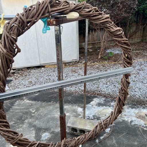 クリスマスのリースの土台