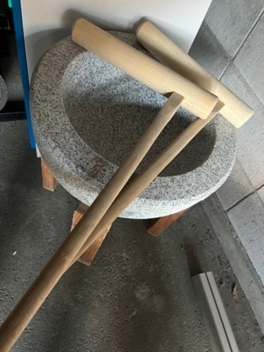 【餅つき】杵/臼/木製台 ◎お正月の思い出に！