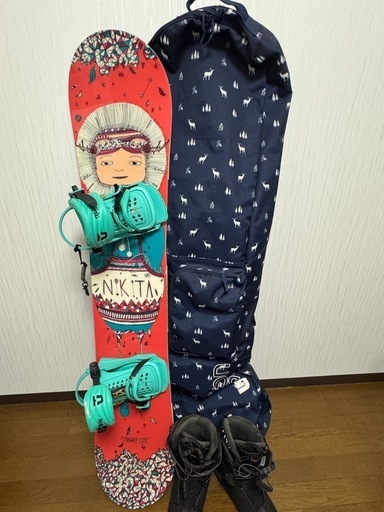 スノーボード Kiss markバインディングセット 151ケース付き