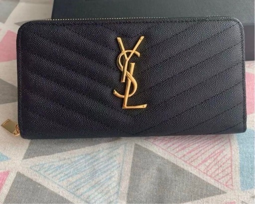 サンローラン ブラック ジップ 長財布 サンローラン SAINT LAURENT