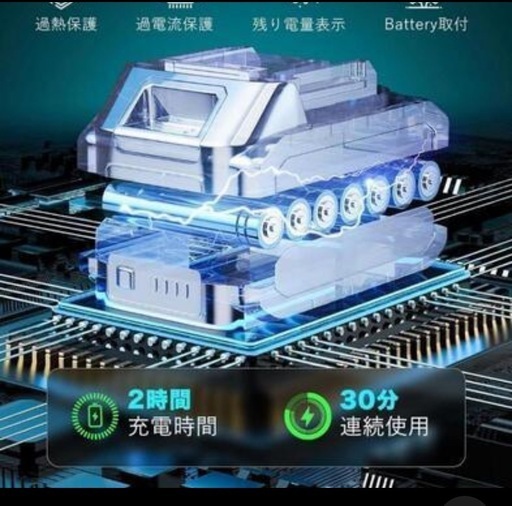新品未使用 チェーンソー 充電式 電動小型 6インチ 21V バッテリー2個 