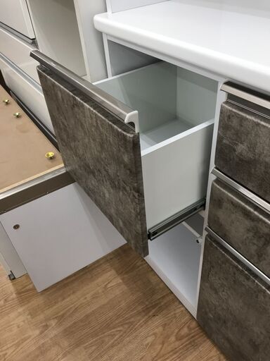 もう底値】マルミツ 食器棚 ホワイト 木目 ☆ジモティ割あり☆ 食器棚 