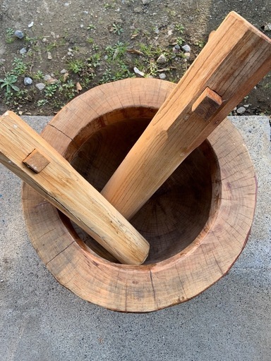 臼と杵　餅つき用 杵と臼 餅つきにいかがですか 鉄崎幹人のWASABI【公式】 on X: 