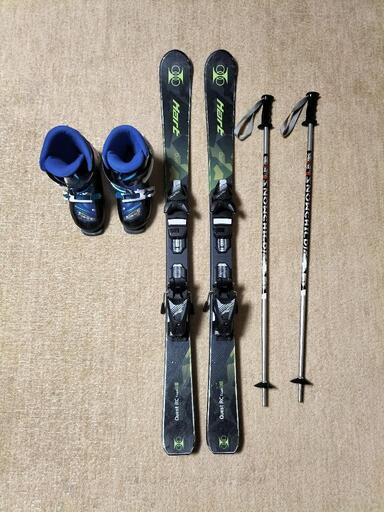 メンテ済 118cm 靴22cm HART 子供用スキーセット 中古 (120 スキー板