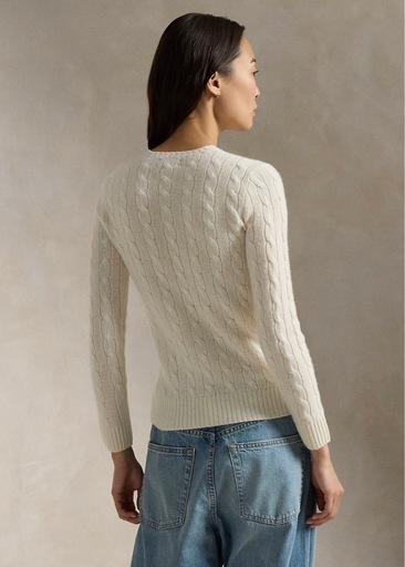 ラルフローレン　カシミヤ　セーター ケーブル ウールカシミヤ ハーフジップ セーター （ニット・セーター