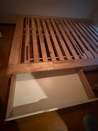 IKEA】 収納付きベッドフレーム MANDAL クイーンサイズ相当 7/12まで