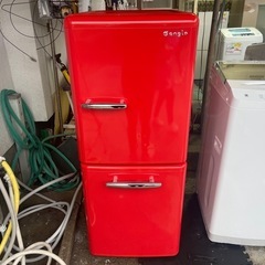 エディオン 赤色 冷蔵庫＆電子レンジセット