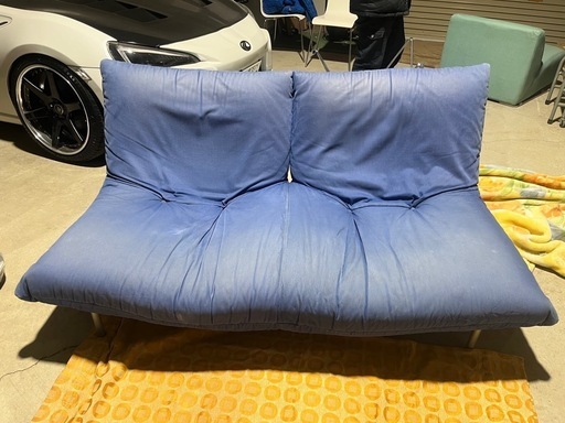 ２人掛けソファ　ブルー　新品定価３５万相当