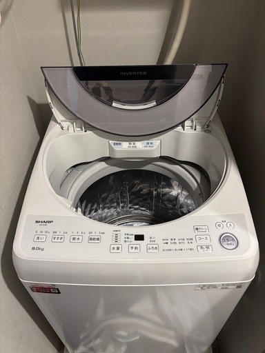 T036☆2023年製☆SHARP洗濯機 8㌔ 乾燥機能付き 洗濯機
