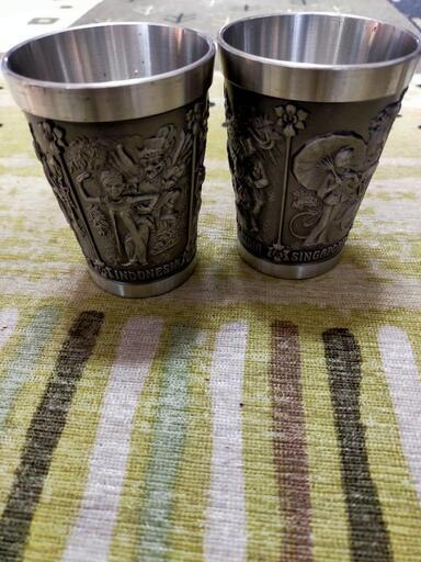 シンガポール　GARDEN CITY PEWTER 　酒器　グラス　コップ