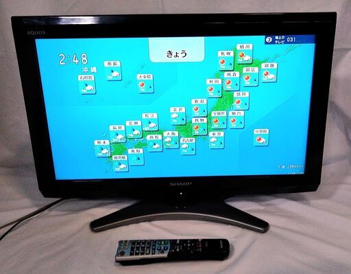 △2024 コローレ ウィンター ファイナルセール　SARP シャープ 液晶カラーテレビ 26型 LC-26E8 2011年製 動作確認済 初期化済 モニター傷無し