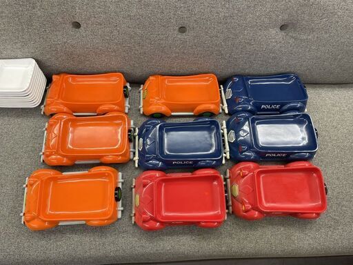 Niimi セパレート型 お子様ランチ皿 9皿セット オープンカー 車 赤 青 オレンジ ニイミ洋食器店 お子様ランチプレート 札幌市手稲区 Niimi セパレート型 お子様ランチ皿 9皿セット オープンカー 車 赤 青