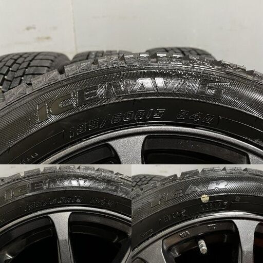 タイヤ走行短め【GOODYEAR ICENAVI6 185/60R15】スタッドレス【AFT 15