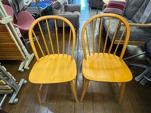 7-64  飛騨家具 ウィンザーチェア2脚セット【引取限定・現状渡し】カグマニア
