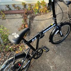 ☆ジモティ割あり☆ HUMMER 折り畳み自転車 黒 H×D×W クリーニング済み