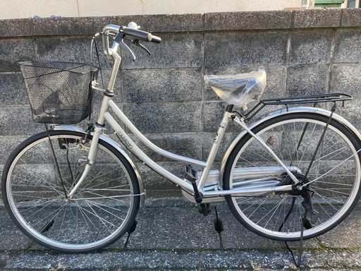 【26インチ自転車】変速なし　前後タイヤ、サドル新品❗️大きめバスケット仕様❗️若林自転車　膳所店　SALE中❗️ 26インチ自転車】変速なし 前後タイヤ、サドル新品❗️大きめ