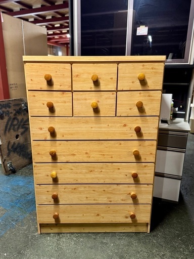 木製 7段チェスト 木製 7段チェスト ナチュラル タンス 国産 日本製 完成品 天然木