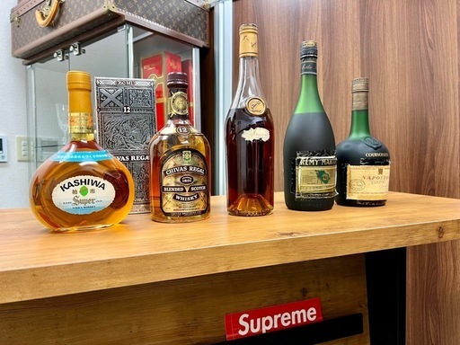 5本セット【ニッカ レア スーパー 柏市ラベル 760ml/シーバスリーガル 旧ボトル 760ml 箱付/ヘネシー VSOP 700ml/レミーマルタン VSOP 700ml/クルボアジェ ナポレオン 700ml】ウイスキー ブランデー 古酒