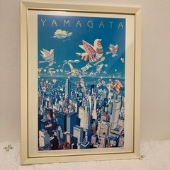 ポップな絵 ヒロヤマガタ 大型額入り絵画❗️ ポップな絵 ヒロヤマガタ 大型額入り絵画❗️