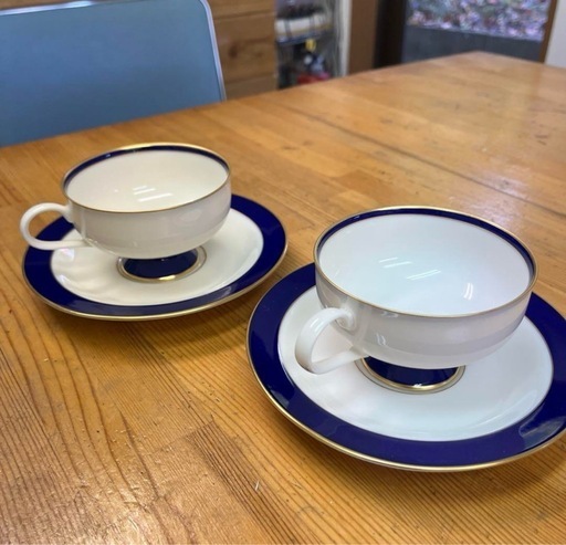 Nakayama　中山製陶 クラシックブルー カップ＆ソーサー　2客セット