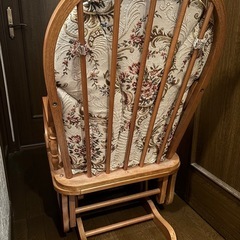 ☆曲げ木 ゴブラン織 花柄 木製 ロッキングチェア☆アンティーク