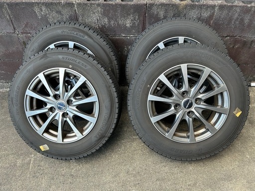 スタッドレスタイヤ ホイールセット 155/80R14 (おんたろ) 清水のタイヤ、ホイールの中古あげます・譲ります｜ジモティーで不用品の処分