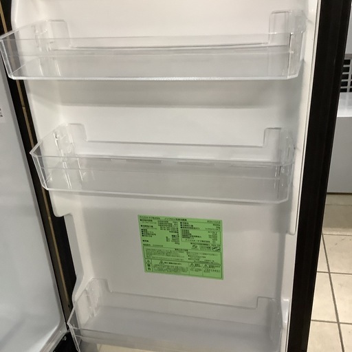 【1/15まで出品】アイリスオーヤマ　冷蔵庫　IRSN-15A-B 2021年製 冷蔵庫 ブラック IRSN-15A-B [154L /2ドア /右開きタイプ] [冷凍室 43L