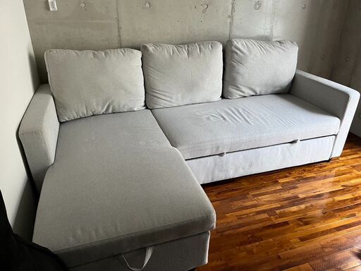 幅201] 3人掛けソファ カウチソファ ベルベット調 TS2TB ソファ